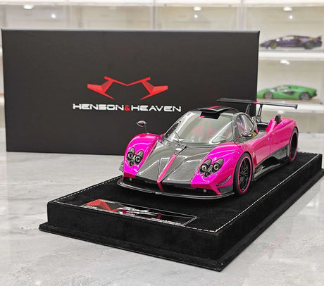 Henson & Heaven Pagani 2009 Zonda سينكي كوبيه بنفسجي 1:18 – راتنج نموذجي قابل للجمع
