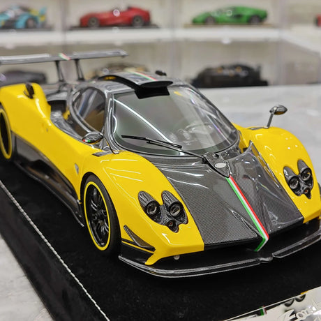 Henson & Heaven Pagani 2009 Zonda سينكي كوبيه الأصفر 1:18 – نموذج راتنج قابل للجمع