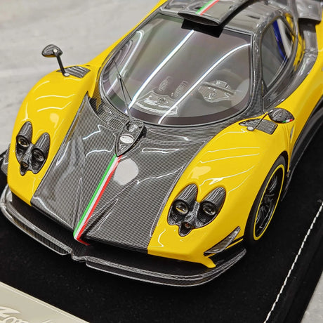 Henson & Heaven Pagani 2009 Zonda سينكي كوبيه الأصفر 1:18 – نموذج راتنج قابل للجمع