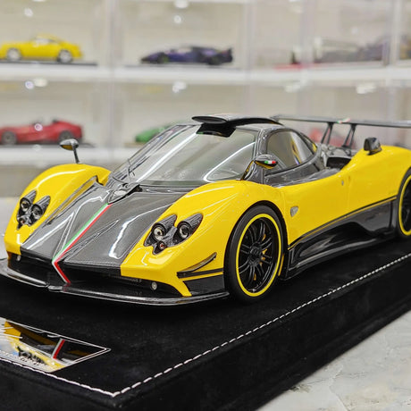 Henson & Heaven Pagani 2009 Zonda سينكي كوبيه الأصفر 1:18 – نموذج راتنج قابل للجمع