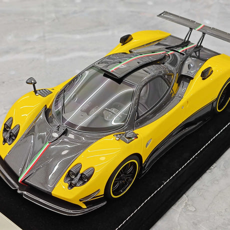 Henson & Heaven Pagani 2009 Zonda سينكي كوبيه الأصفر 1:18 – نموذج راتنج قابل للجمع