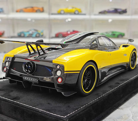 Henson & Heaven Pagani 2009 Zonda سينكي كوبيه الأصفر 1:18 – نموذج راتنج قابل للجمع