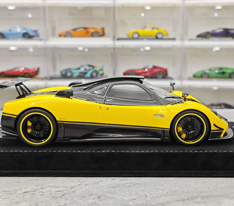 Henson & Heaven Pagani 2009 Zonda سينكي كوبيه الأصفر 1:18 – نموذج راتنج قابل للجمع