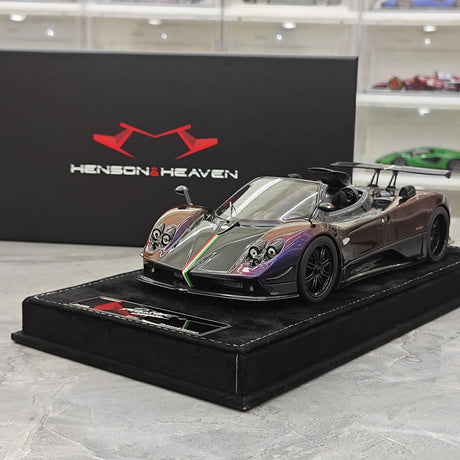 Henson & Heaven Pagani 2009 Zonda سينكي بنفسجي تدرج 1:18 – راتنج نموذجي قابل للجمع