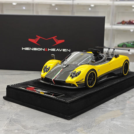 Henson & Heaven Pagani 2009 Zonda سينك يلو 1:18 – راتنج نموذجي قابل للجمع