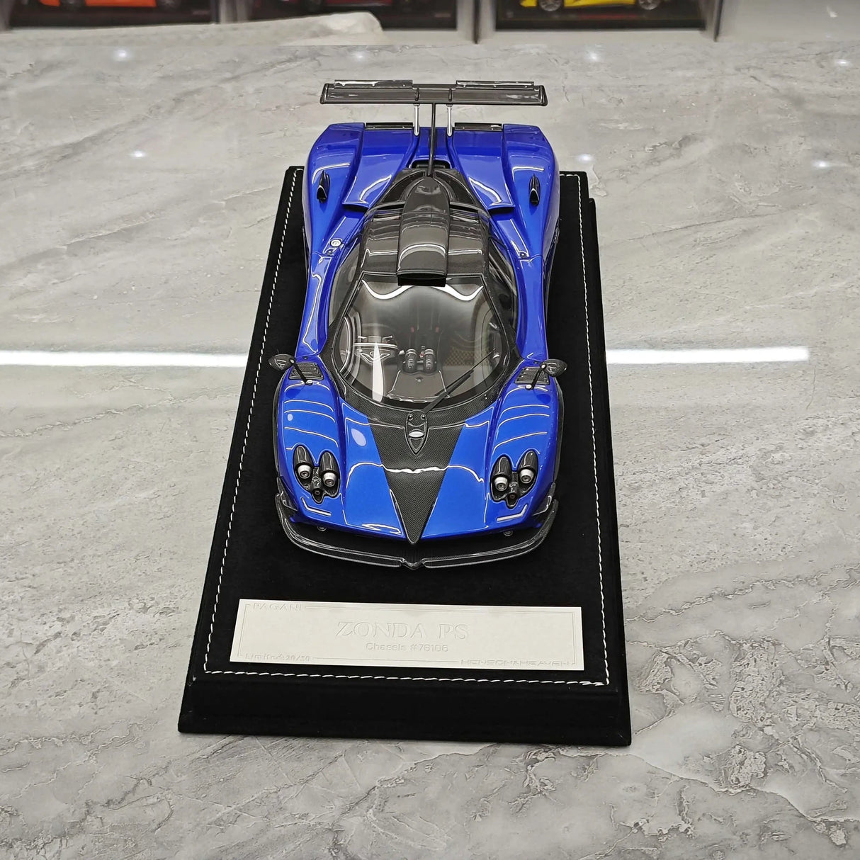 Henson & Heaven Pagani 2016 Zonda 760 Roadster Blue 1:18 – Resina modello in resina collezionabile