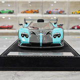 Henson & Heaven Pagani 2016 Zonda 760 Roadster Cyan Black Carbon 1:18 – samlarobjekt resinmodellresin