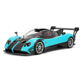 Henson & Heaven Pagani 2016 Zonda 760 Roadster Cyan Black Carbon 1:18 – samlarobjekt resinmodellresin
