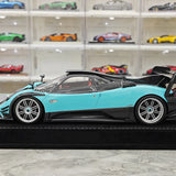 Henson & Heaven Pagani 2016 Zonda 760 Roadster Cyan Black Carbon 1:18 – samlarobjekt resinmodellresin