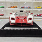Henson & Heaven Pagani 2016 Zonda 760 Roadster Red White Carbon 1:18 – samlarobjekt resinmodellresin