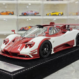 Henson & Heaven Pagani 2016 Zonda 760 Roadster Red White Carbon 1:18 – samlarobjekt resinmodellresin