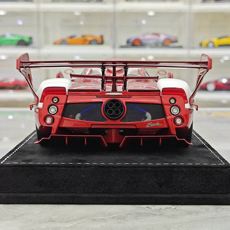 Henson & Heaven Pagani 2016 Zonda 760 Roadster Red White Carbon 1:18 – samlarobjekt resinmodellresin