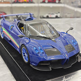 Henson & Heaven Pagani 2021 Huayra R Blue Gold Carbon 1:18 – Collectible Resin Model Resin