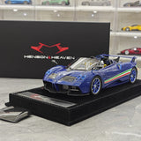 Henson & Heaven Pagani 2021 Huayra R Blue Gold Carbon 1:18 – Collectible Resin Model Resin