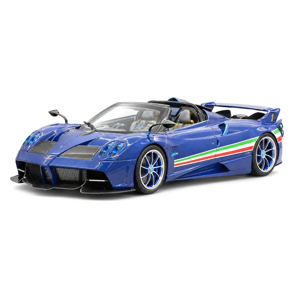 Henson & Heaven Pagani 2021 Huayra R Blue Gold Carbon 1:18 – Collectible Resin Model Resin