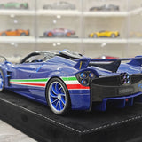 Henson & Heaven Pagani 2021 Huayra R Blue Gold Carbon 1:18 – Collectible Resin Model Resin