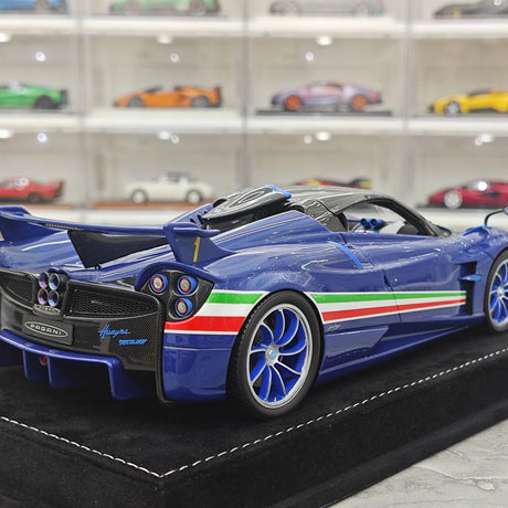 Henson & Heaven Pagani 2021 Huayra R Blue Gold Carbon 1:18 – Resina modello in resina collezionabile