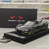 Henson & Heaven Pagani 2021 Huayra R Negro Brillante 1:18 – Resina de Modelo de Resina de Colección