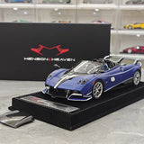 Henson & Heaven Pagani 2021 Huayra R Matte blauw Carbon zwart 1:18 – Collectible resin Model resin