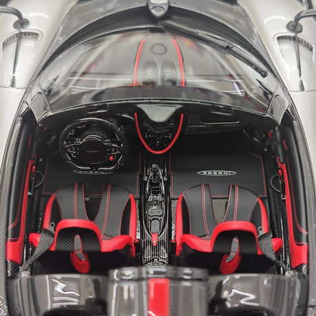 Henson & Heaven Pagani 2021 Huayra R Silver Black Carbon 1:18 – Resina modello in resina collezionabile