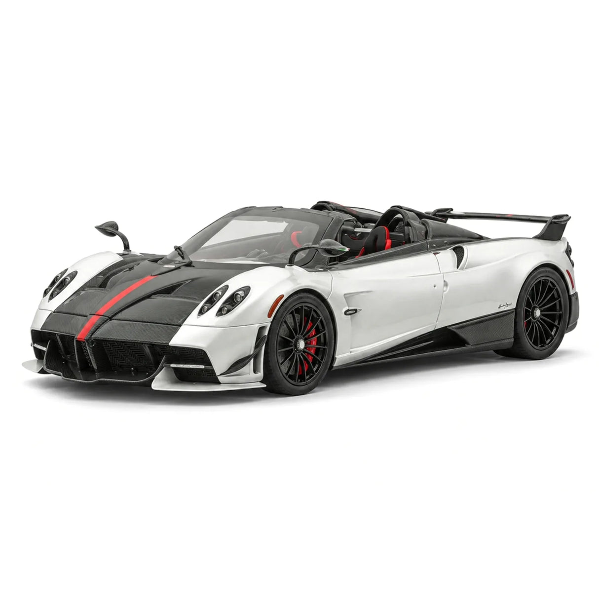 Henson & Heaven Pagani 2021 Huayra R Silver Black Carbon 1:18 – Verzamelbare resin modelresin resin