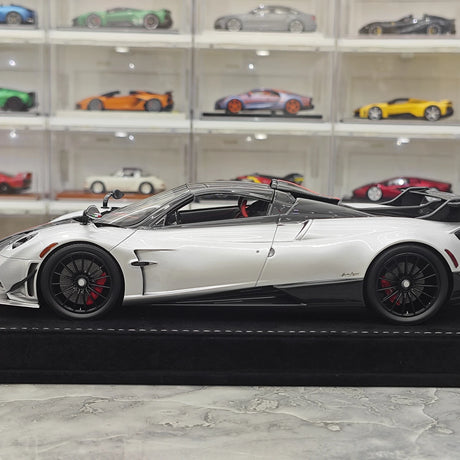 Henson & Heaven Pagani 2021 Huayra R Silver Black Carbon 1:18 – Resina modello in resina collezionabile