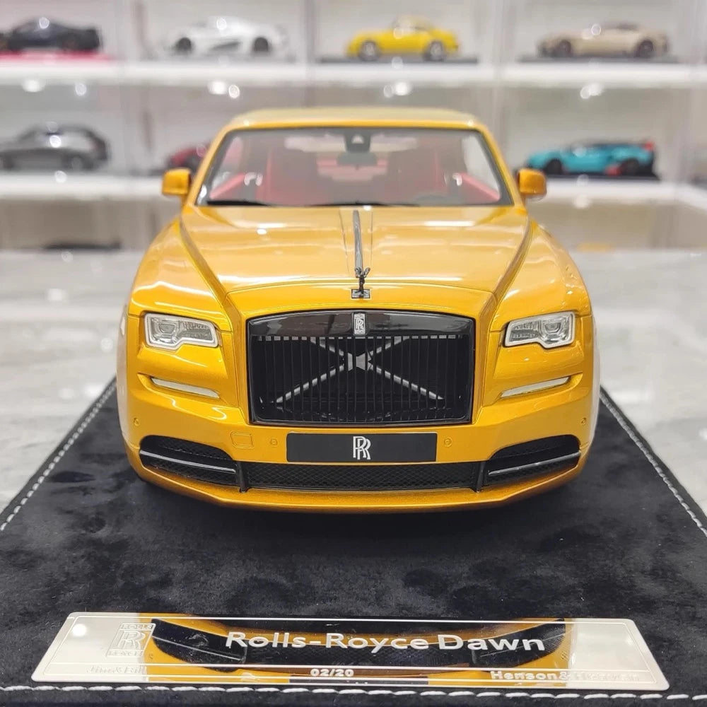 [Henson & Heaven] 1:18 Rolls-Royce 2013 Wraith Convertible BB Gold Model Car Resin