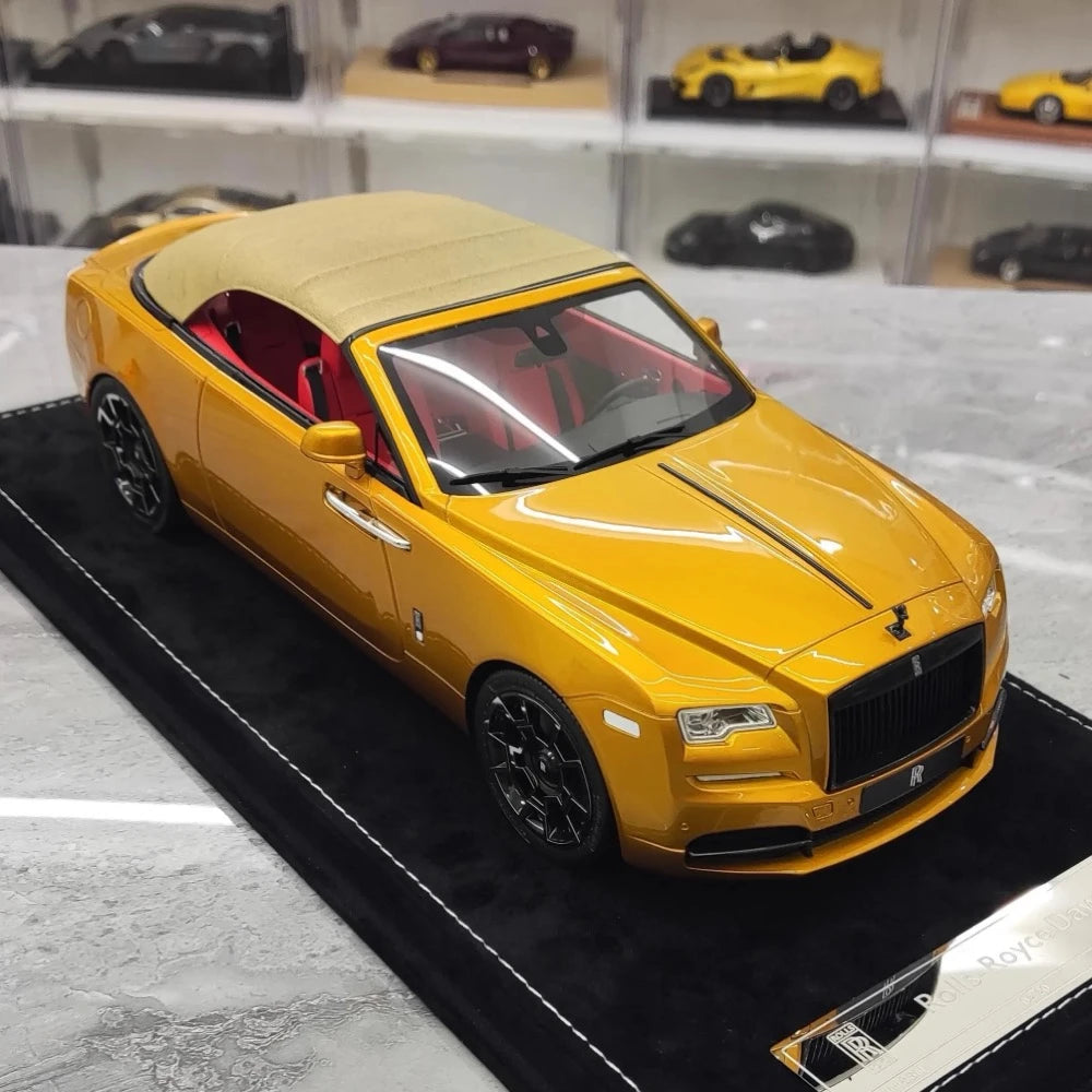 [Henson & Heaven] 1:18 Rolls-Royce 2013 Wraith Convertible BB Gold Model Car Resin