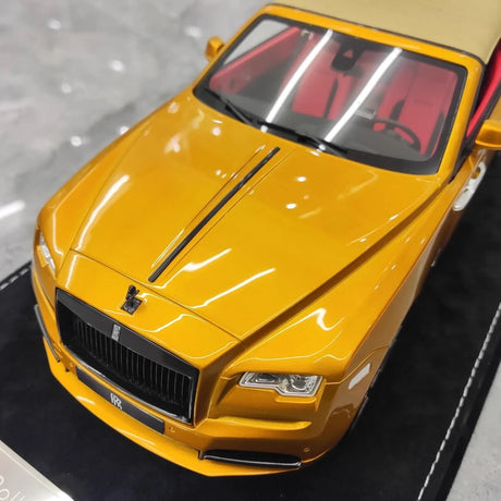 [Henson & Heaven] 1:18 Rolls-Royce 2013 Wraith Convertible BB Gold Model Car Resin