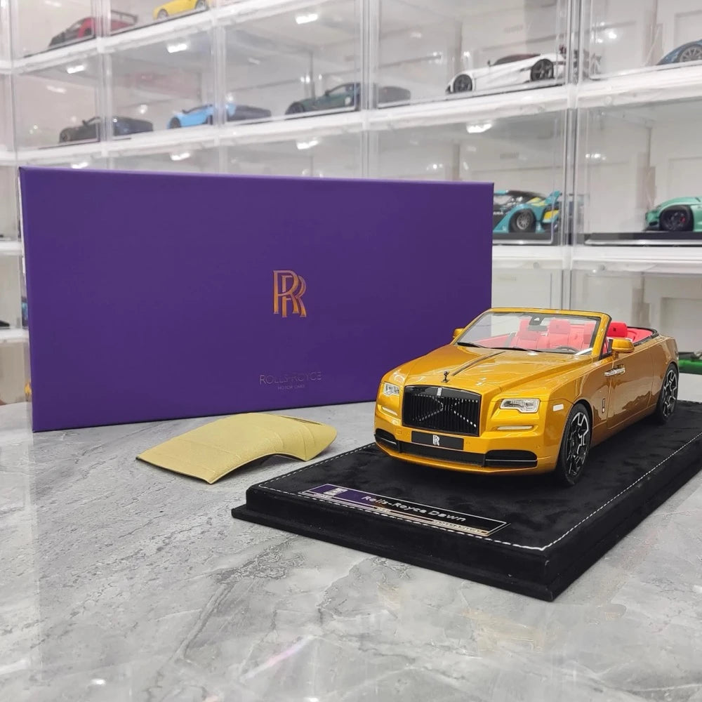 [Henson & Heaven] 1:18 Rolls-Royce 2013 Wraith Convertible BB Gold Model Car Resin