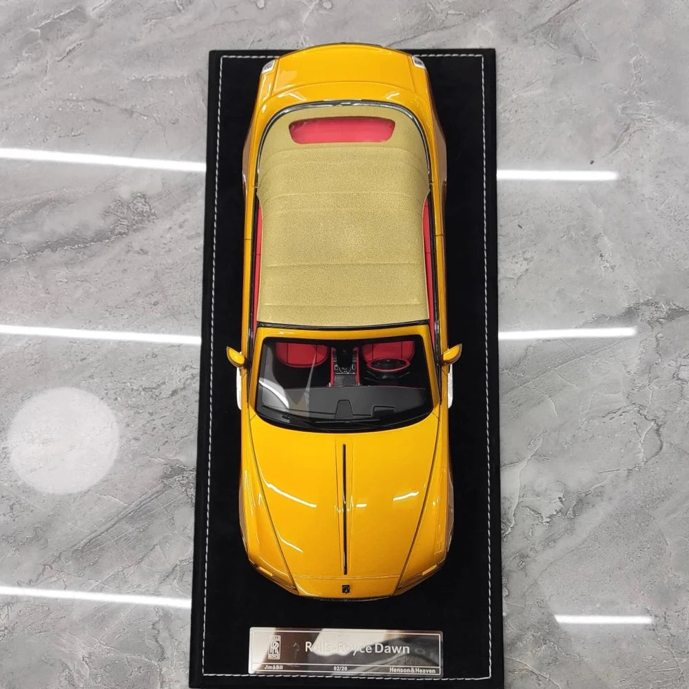 [Henson & Heaven] 1:18 Rolls-Royce 2013 Wraith Convertible BB Gold Model Car Resin