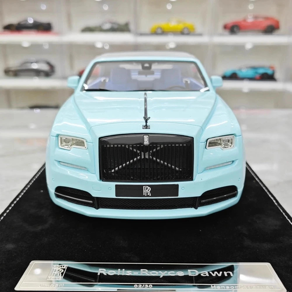 [Henson & Heaven] 1:18 Rolls-Royce 2013 Wraith Convertible BB Blue Model Car Resin