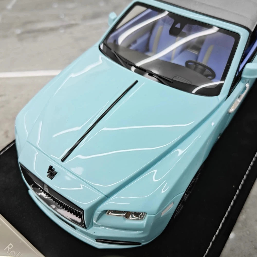 [Henson & Heaven] 1:18 Rolls-Royce 2013 Wraith Convertible BB Blue Model Car Resin