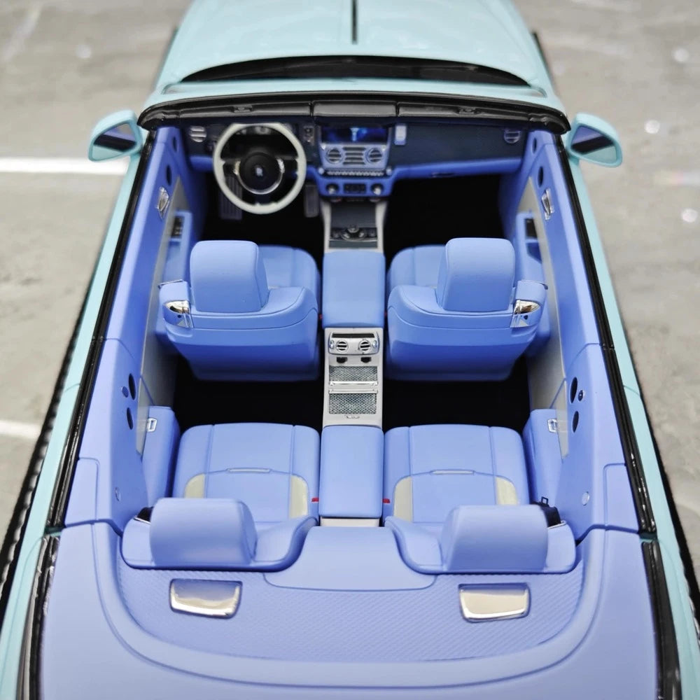 [Henson & Heaven] 1:18 Rolls-Royce 2013 Wraith Convertible BB Blue Model Car Resin