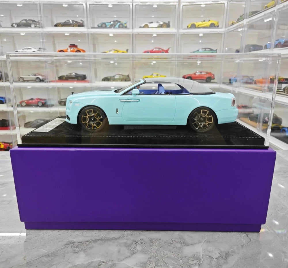 [Henson & Heaven] 1:18 Rolls-Royce 2013 Wraith Convertible BB Blue Model Car Resin