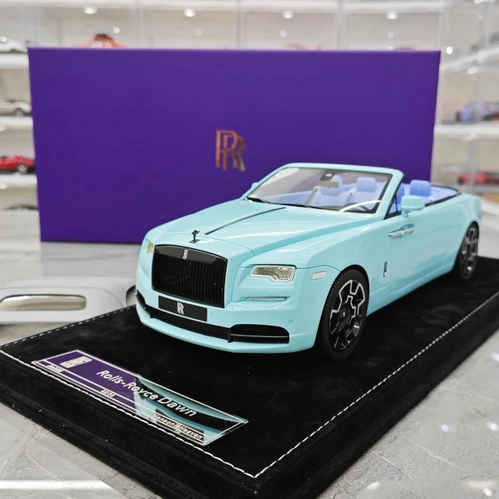 [Henson & Heaven] 1:18 Rolls-Royce 2013 Wraith Convertible BB Blue Model Car Resin