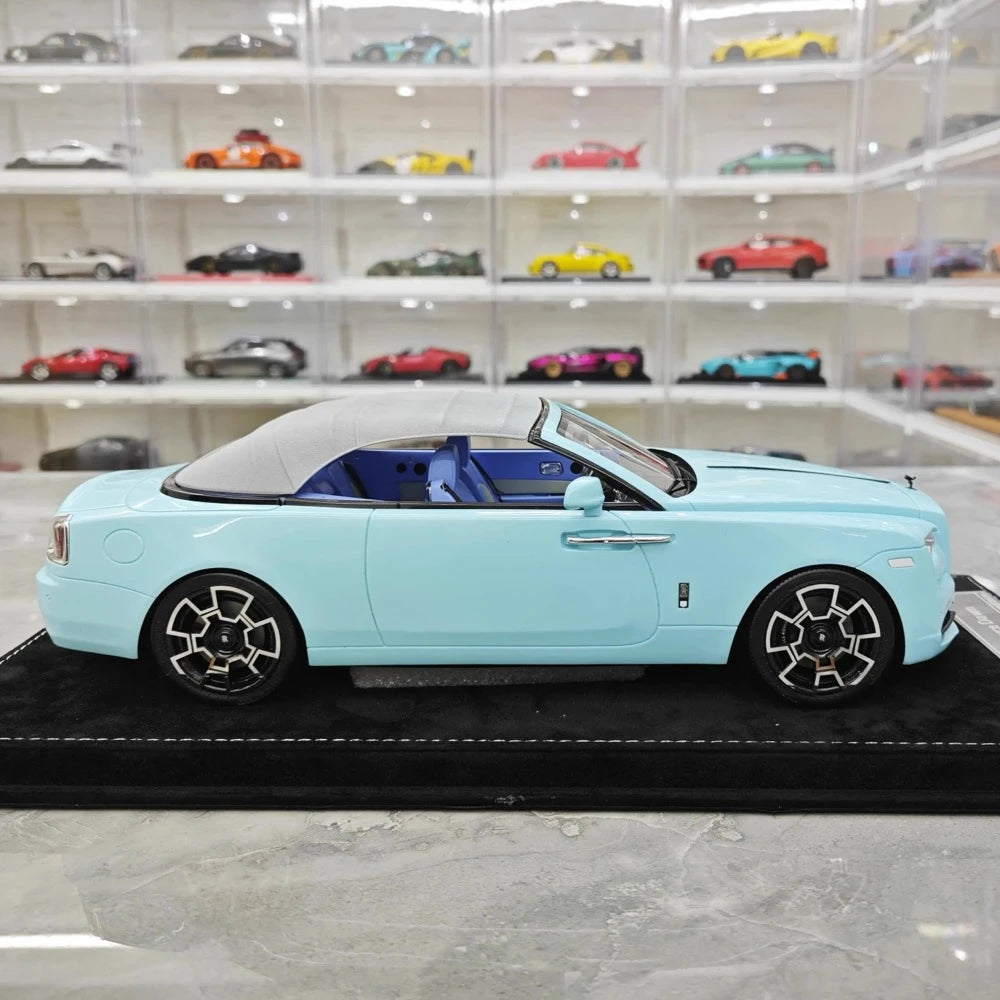 [Henson & Heaven] 1:18 Rolls-Royce 2013 Wraith Convertible BB Blue Model Car Resin