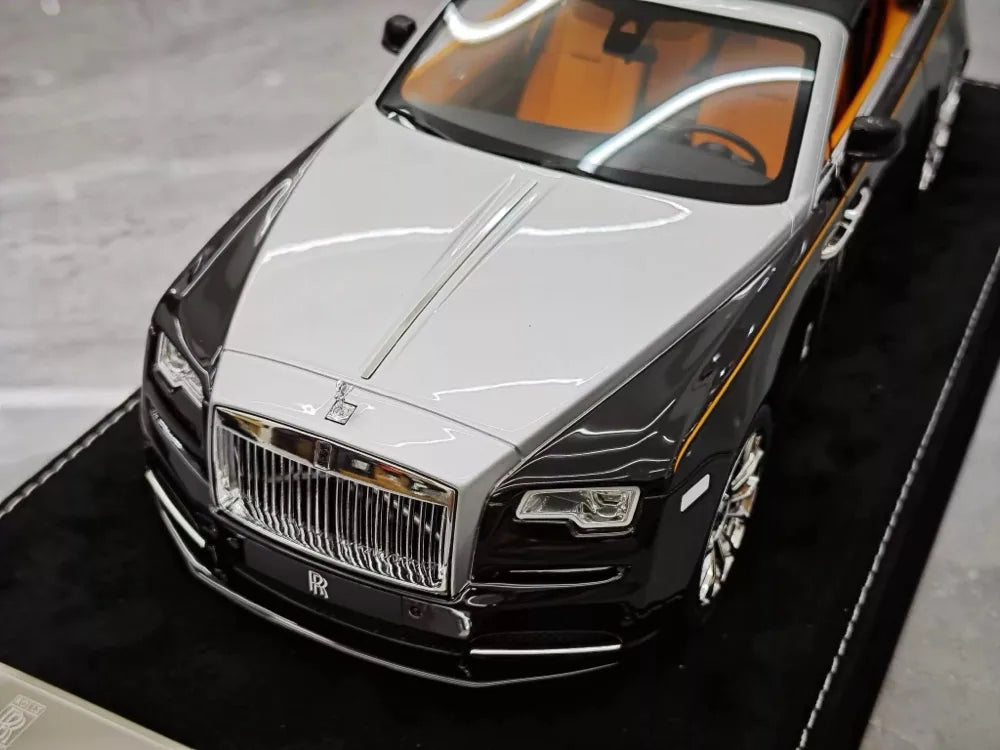 [Henson & Heaven] 1:18 Rolls-Royce 2015 Dawn Black & Silver Model Car Resin