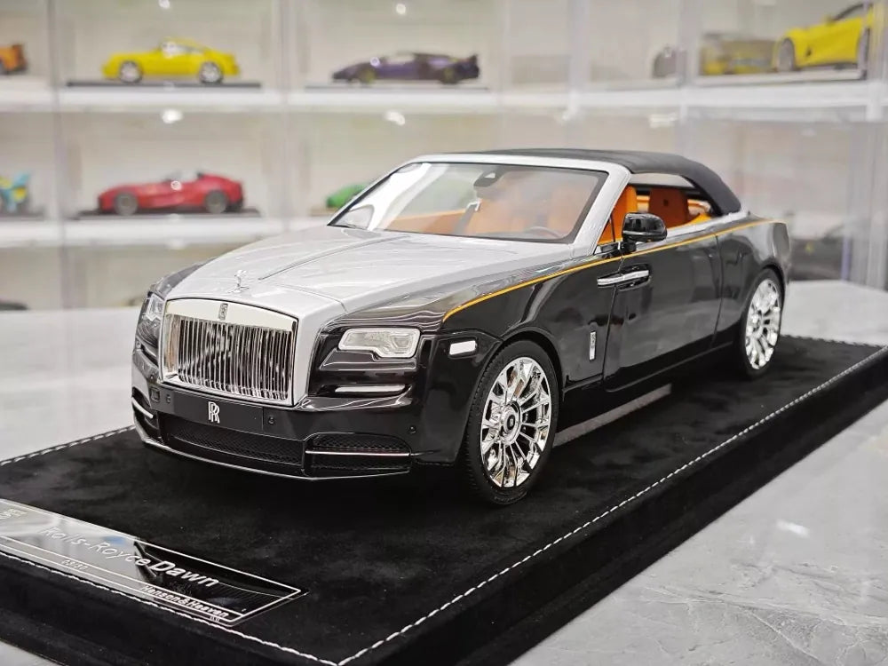 [Henson & Heaven] 1:18 Rolls-Royce 2015 Dawn nero & argento modellino di auto resina