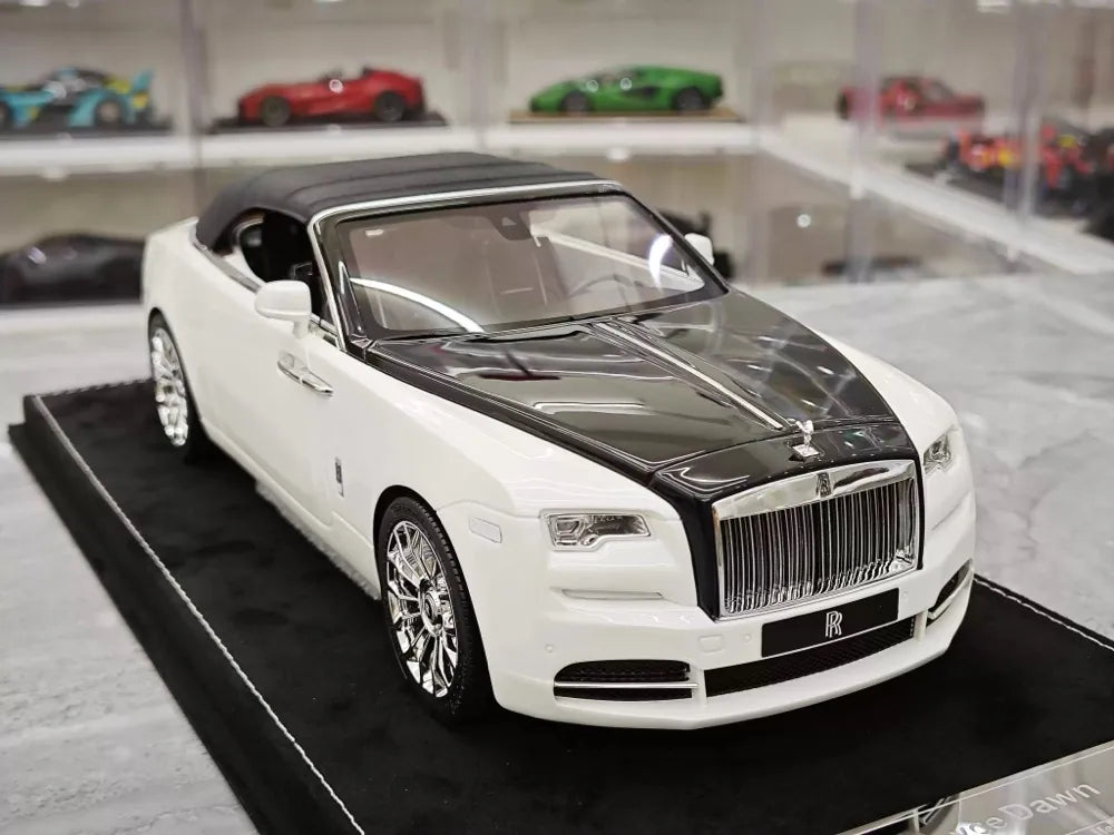 [Henson & Heaven] 1:18 Rolls-Royce 2015 Dawn ホワイト & ブラック モデルカー レジン