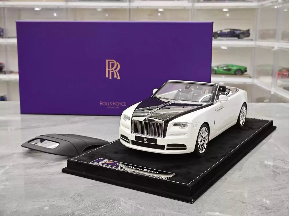 [Henson & Heaven] 1:18 Rolls-Royce 2015 Dawn bianco & nero modellino di auto resina