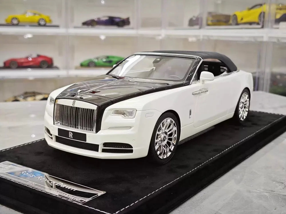 [Henson & Heaven] 1:18 Rolls-Royce 2015 Dawn ホワイト & ブラック モデルカー レジン