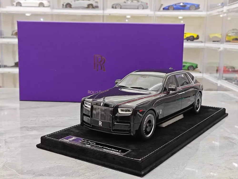 [Henson & Heaven] 1:18 Rolls-Royce 2017 Phantom VIII Black Model Car Resin