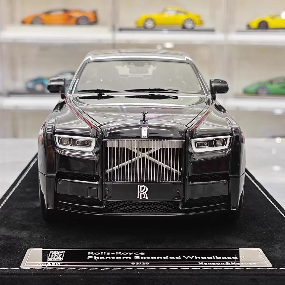 [Henson & Heaven] 1:18 Rolls-Royce 2017 Phantom VIII Black Model Car Resin