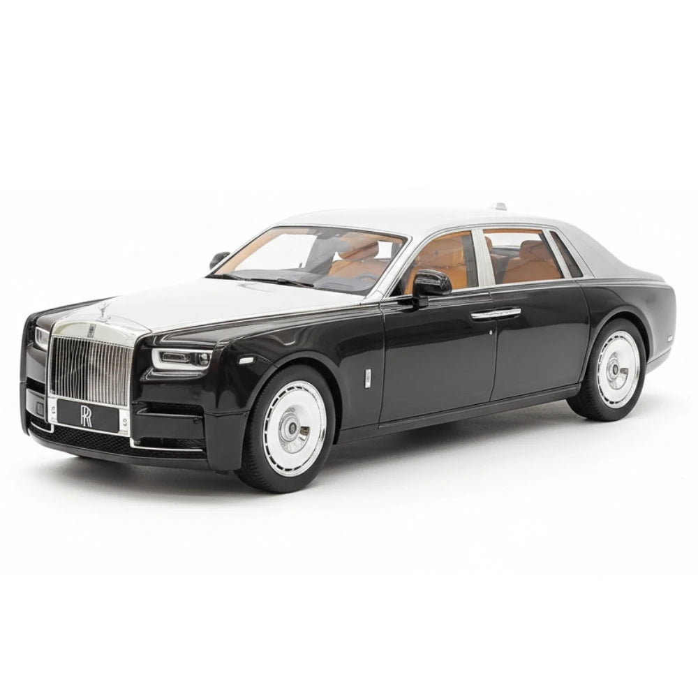 [Henson & Heaven] 1:18 Rolls-Royce 2017 Phantom VIII Black & Silver Model Car Resin