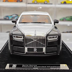 [Henson & Heaven] 1:18 Rolls-Royce 2017 Phantom VIII Black & Silver Model Car Resin