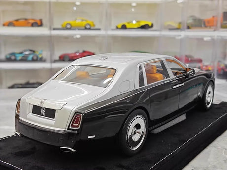 [Henson & Heaven] 1:18 Rolls-Royce 2017 Phantom VIII Black & Silver Model Car Resin