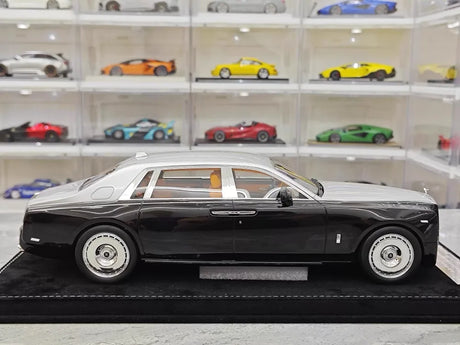 [Henson & Heaven] 1:18 Rolls-Royce 2017 Phantom VIII Black & Silver Model Car Resin