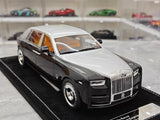 [Henson & Heaven] 1:18 Rolls-Royce 2017 Phantom VIII Black & Silver Model Car Resin