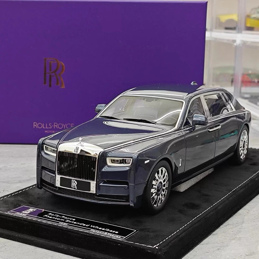 [Henson & Heaven] 1:18 Rolls-Royce 2017 Phantom VIII Blue Model Car Resin